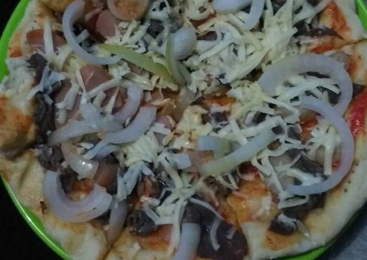 Resep masakan Pizza teplon ala kadarnya | Cara Masak Pizza teplon ala kadarnya Yang Enak Dan Lezat