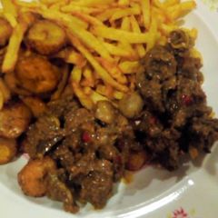 A picture of Kidney/heart sauce.