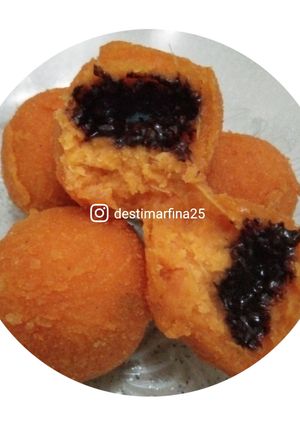 Foto resep Bola bola ubi isi coklat