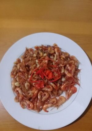 Hình của món Tôm rang mắm.