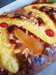Una foto de Coca de Sant Joan (de San Juan) con Harina de Espelta