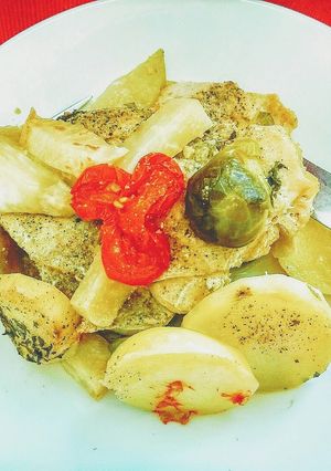 Zöldséges csirke recept fotója