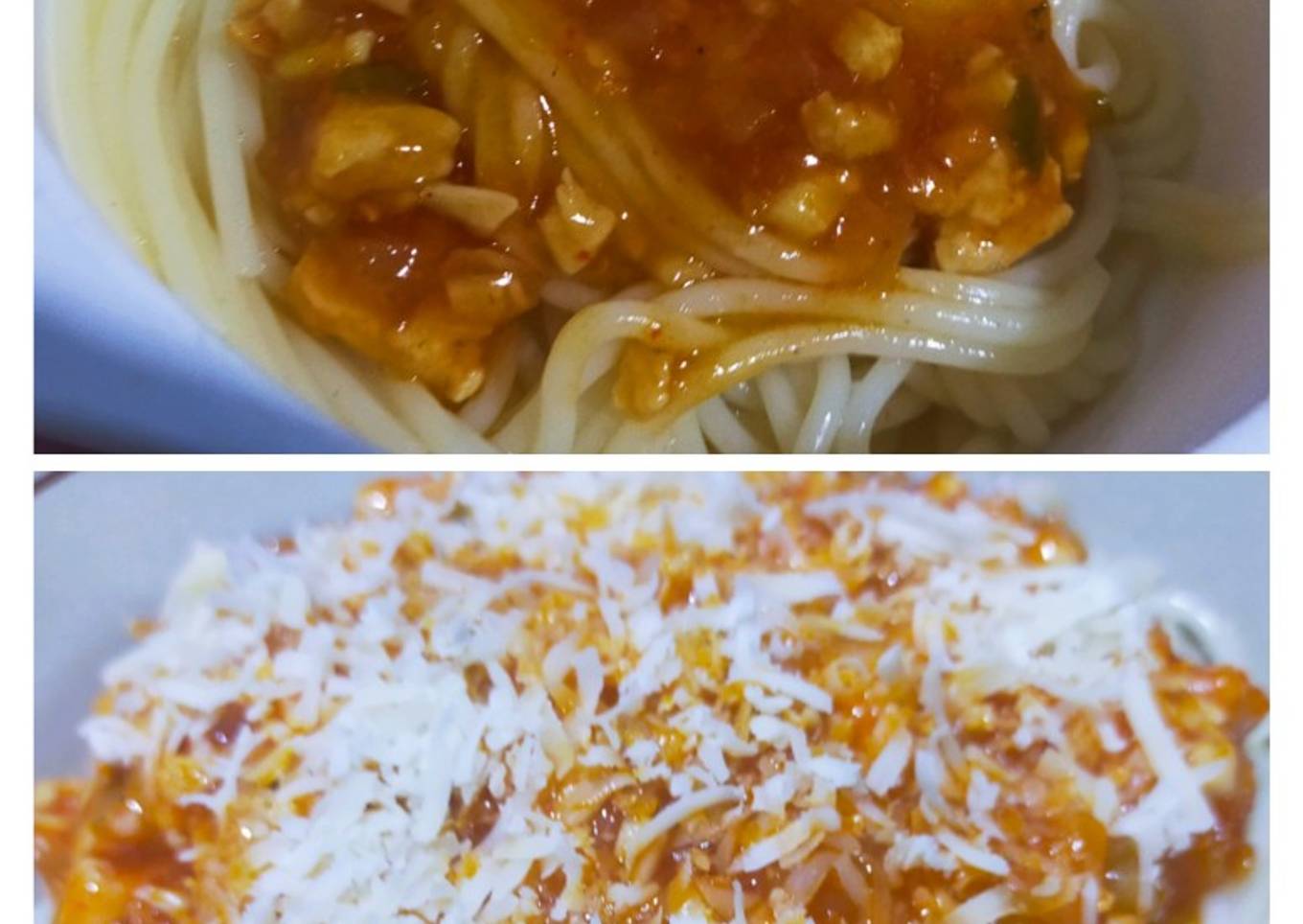 Spaghetti Bolognese (daging ayam)