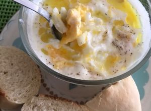 Una foto de Caldo de huevo receta de la abuela