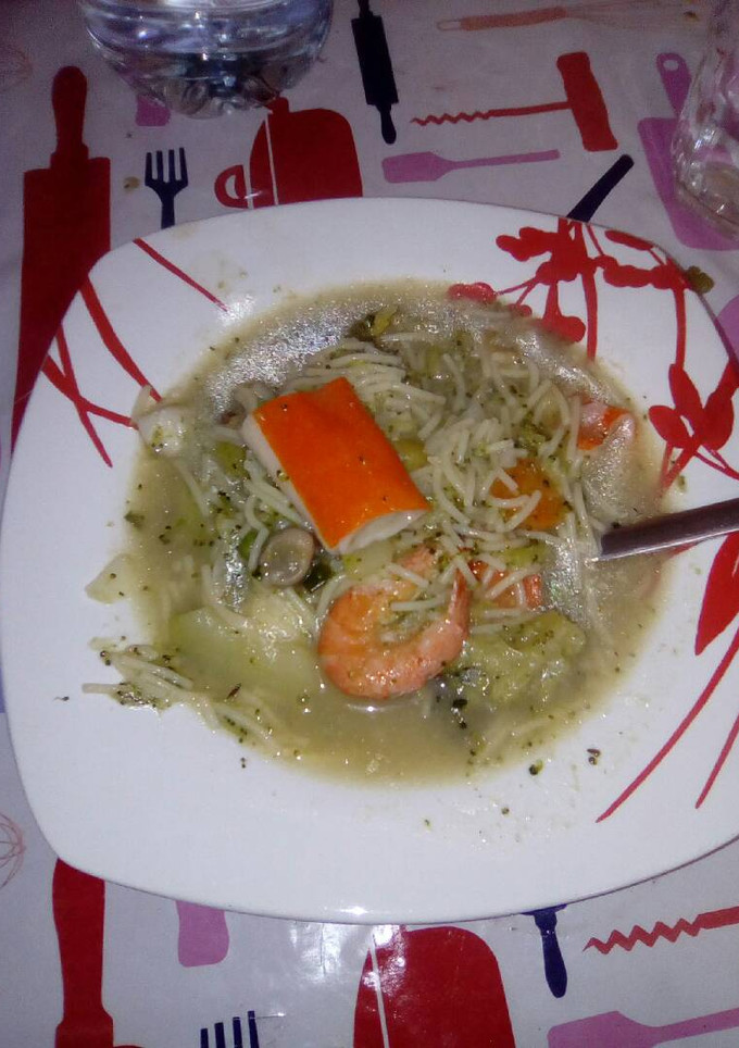 Una foto de Sopa de marisco