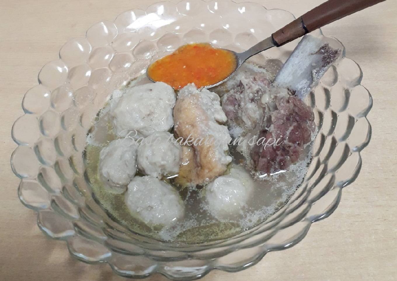 Baso balungan sapi simpel yumih