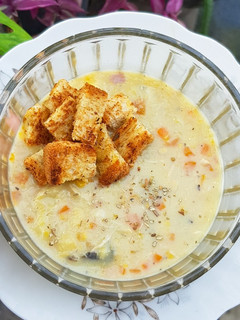 Foto resep Cream Sup Ayam Jamur ala KFC