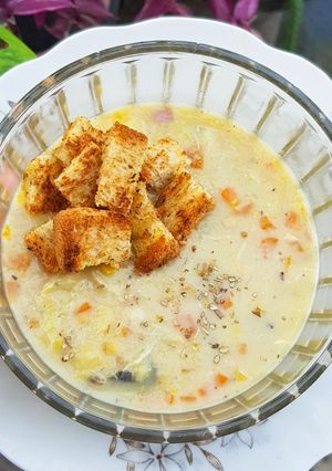 Foto resep Cream Sup Ayam Jamur ala KFC