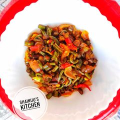 A picture of Kasrod saag (Fiddlehead ferns).