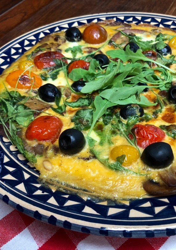 Una foto de Frittata de verduras con queso