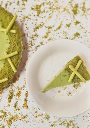 Foto resep Matcha & Coconut Panna Cotta Tart