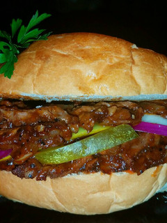 A picture of Mike's BBQ Prime Rib Sandwiches & Summertime Sides.