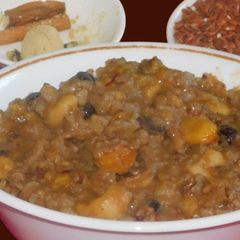 SAKKARAI PONGAL(SWEET PONGAL) WITH RED RICE A picture of SAKKARAI PONGAL(SWEET PONGAL) WITH RED RICE.