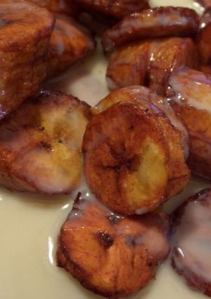 Una foto de Plátanos fritos dulce