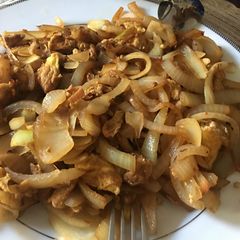 A picture of Stir fry Onion and egg (p5min, C8min) keto.