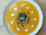 🍠Soupe patate douce et carotte et croûtons grillés