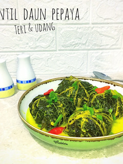 Foto resep 288. Buntil Daun Pepaya Teri Udang #ComboNgabibita_Gedang