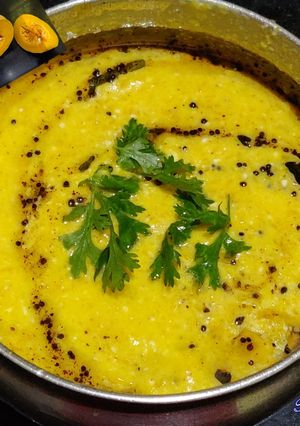 A picture of Yellow Pumpkin Pachadi (side dish).