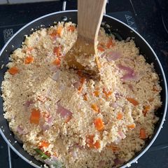 A picture of Samba Godhumai Rava Upma / Lapsi Rava small Upma.