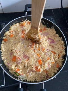 A picture of Samba Godhumai Rava Upma / Lapsi Rava small Upma.