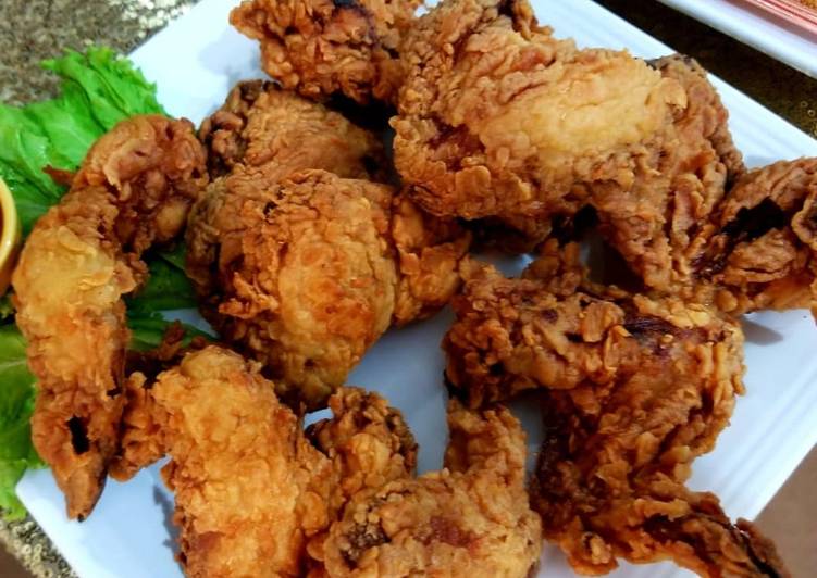 Recipe of Super Quick Homemade #ramadankitayari.                       KFC style fried chicken