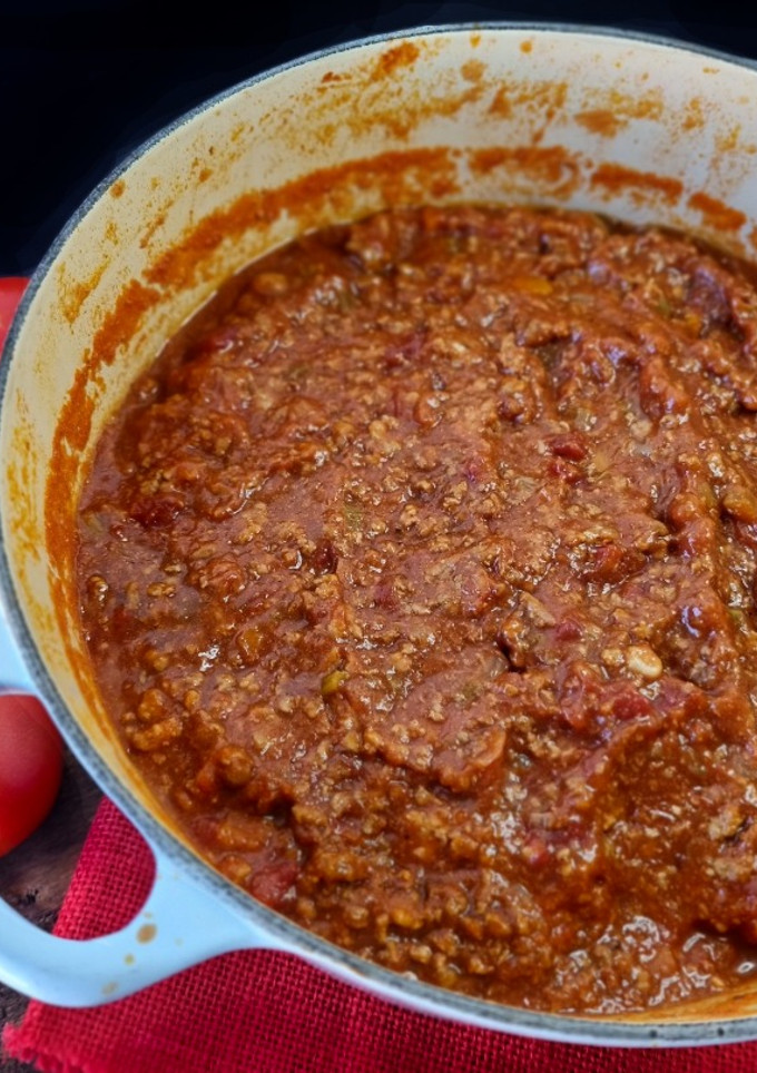 Una foto de Pasta con ragú a la boloñesa