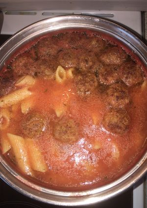 Paradicsomlevest hús gombóccal recept fotója