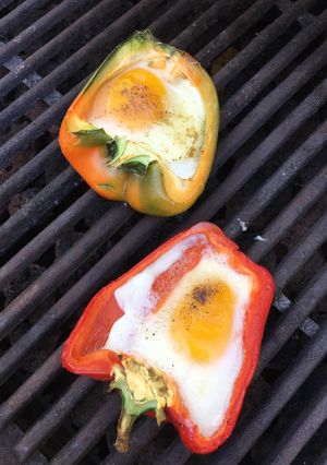 Una foto de Pimentones rellenos con huevo