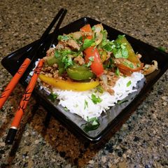 A picture of Thai Pork And Vegetable Rice Bowl.