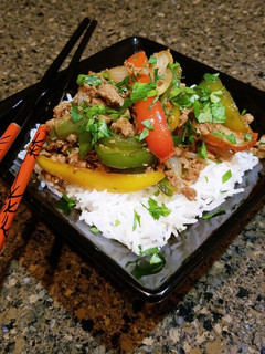A picture of Thai Pork And Vegetable Rice Bowl.