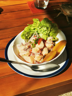 Una foto de Ceviche de salmón