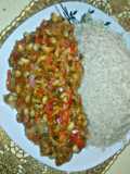 Steam Accha with beans sauce