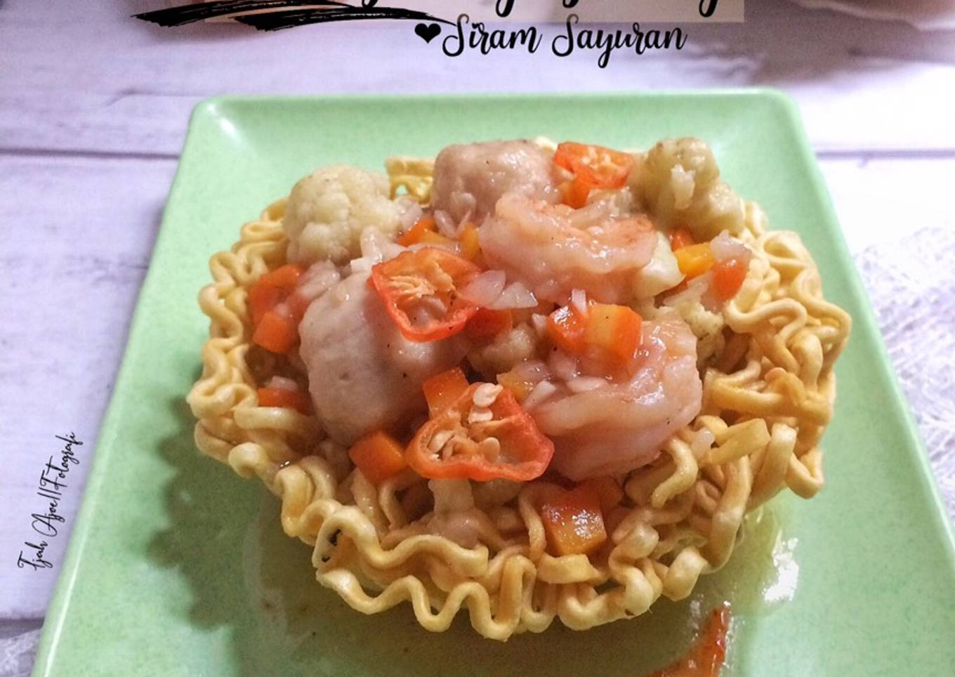 Mie Goreng Garing Siram Sayuran (I Fu Mie)