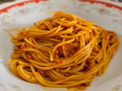 Gambar spaghetti bolognese with corned beef