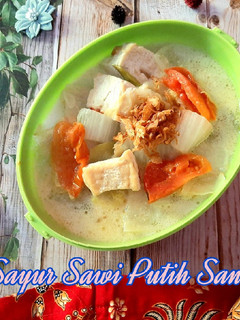 Foto resep Sayur sawi putih santan