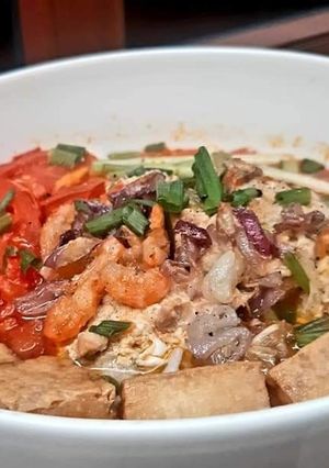 Hình của món Bún riêu tôm khô.