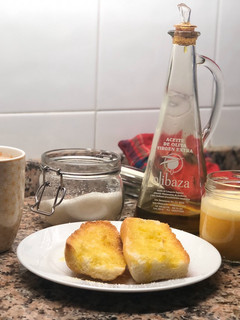 Una foto de Desayuno Dulce de embarazo con zumo riquísimo!