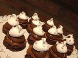 Mini Brownie con Dulce de leche y merengue