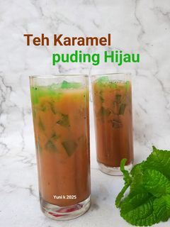 Foto resep Teh Caramel puding Hijau