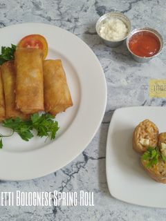 Foto resep Spaghetti Bolognese Spring Roll