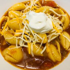 A picture of Meatless Enchilada Pasta 🍝.