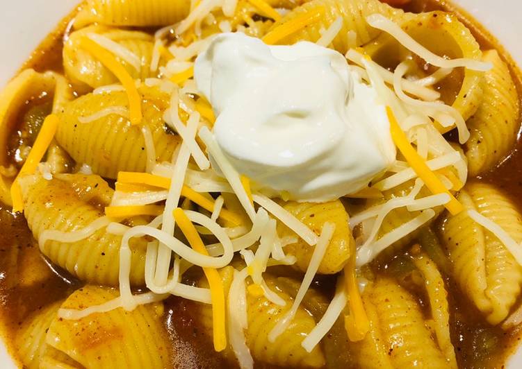 Meatless Enchilada Pasta ๐