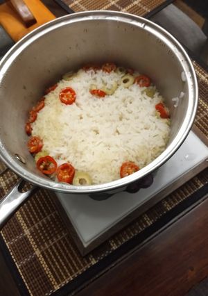 Una foto de Inducción con arroz