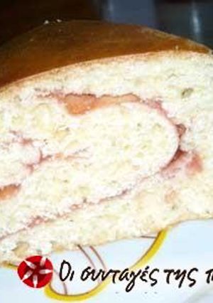 A picture of Tsoureki in the bread machine.