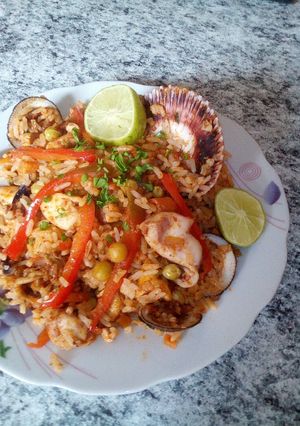 Una foto de Arroz con mariscos