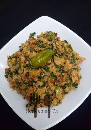 A picture of Soya beans stir fry.
