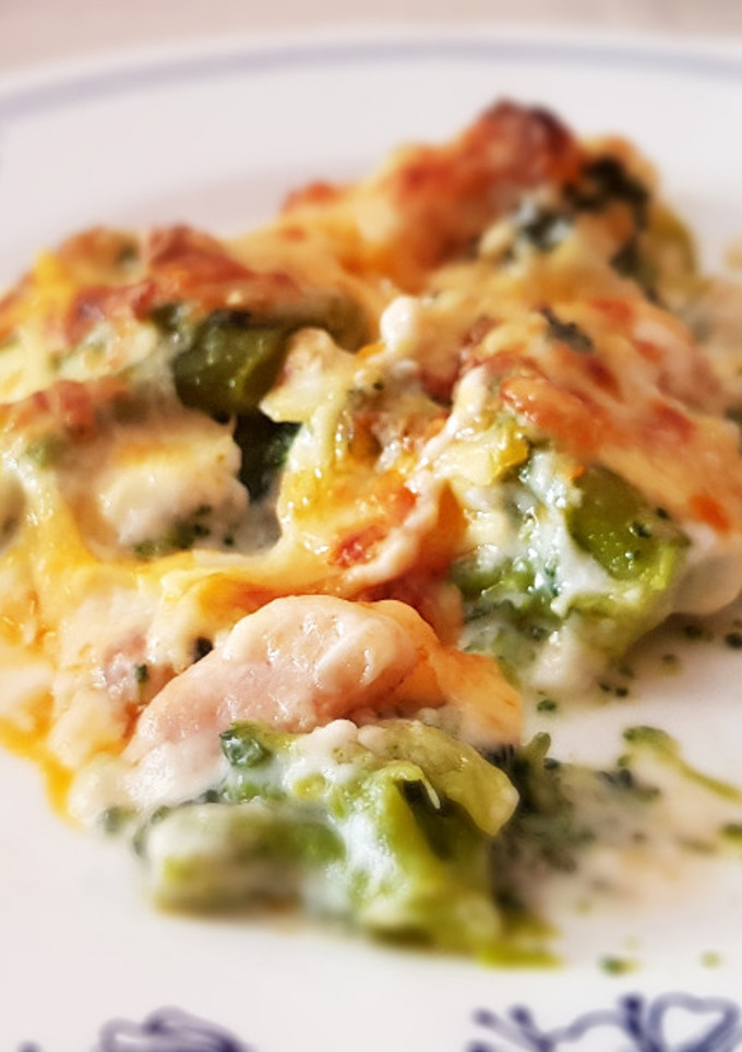 Una foto de Brócoli gratinado con panceta