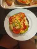 Pizza de champiñones portobello keto