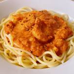 Spaghetti sốt tôm phô mai