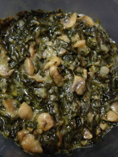 A picture of Mushroom Spinach.